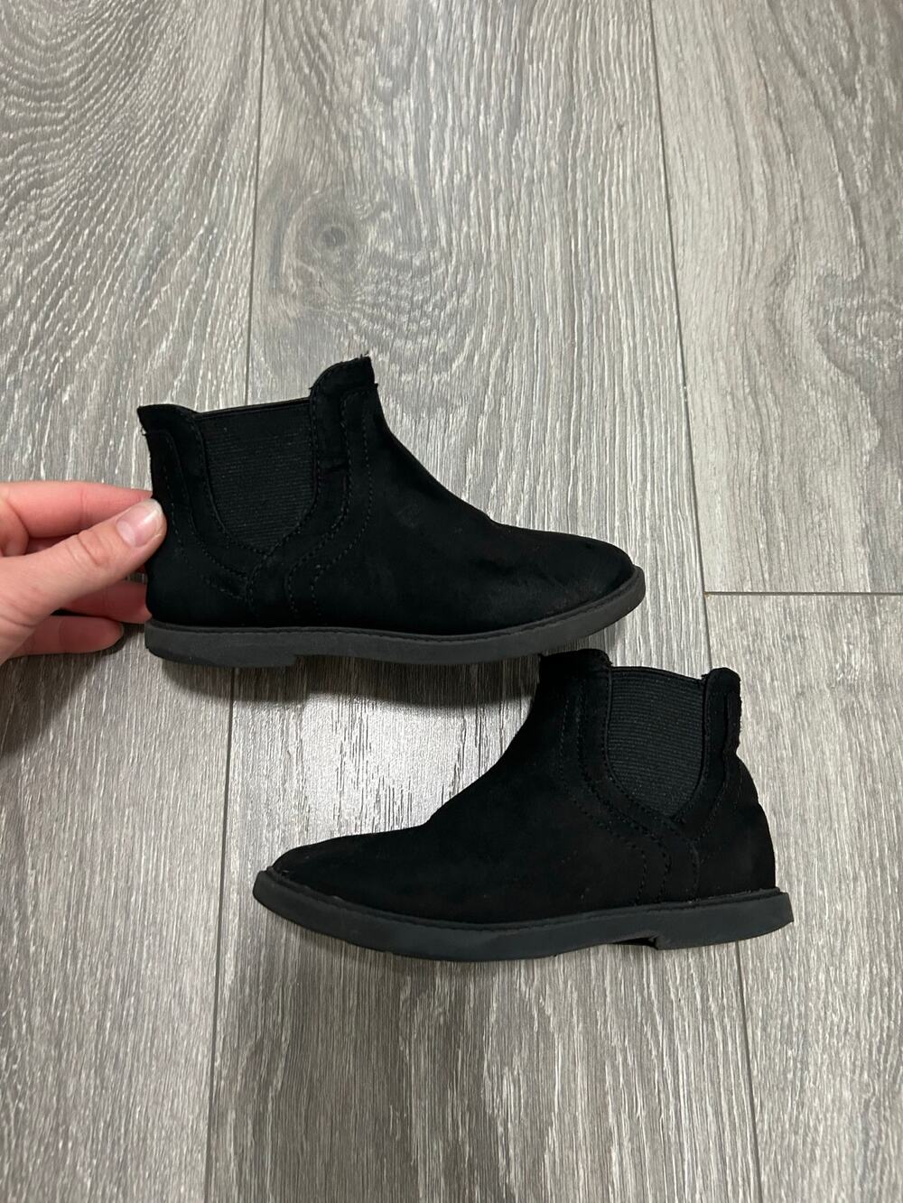 Toddler Girl’s Black Ankle Boots Shoes Size 9